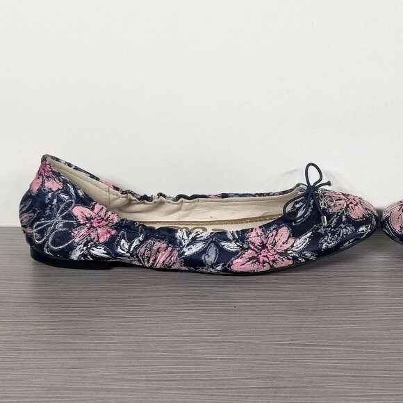 Sam Edelman Felicia Ballet Flats Floral Tapestry, Navy & Pink, Womens Size 5.5 M - Picture 7 of 12